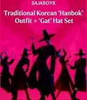 K-pop Demon Hunters Sajaboys Korean Hanbok Outfit With Gat Hat Set For Kids