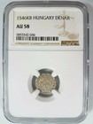 1546 Hungary Madonna Silver Denar Ngc Au58 Hungarian Medieval Ferdinand Coin