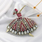Fashion Coat Jewelry Pin Full Rhinestone Ballet Dancer Brooch