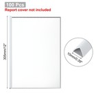 100pcs Binding Bars  10mm Binding Bars 70 Sheets Capacity  White