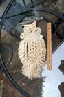 Macrame Owl Wall Hanging  Handmade  14x8   Vintage