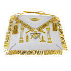 Masonic Master Mason Working Tools 100  Lambskin Apron Gold  Bullion Embroidery