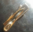 Super Rare - Vintage Antique Electrolux 10k Gold Genuine Diamond Tie Clasp Clip