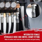 12-pack 1 2  Hydraulic Hose End Fittings  1 2  I d  Hose X 1 2  Jic 37    Female
