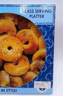 Rite Lite Bagelicious Glass Bagel Serving Platter  12  New In Box Bagel Plate