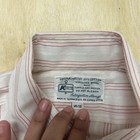 Vintage 70s 80s Kmart Dress Shirt Mens 14 5 32 33 White Stripe Woven Long Sleeve