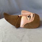 Antique Mexican Michoacan Wood Festival Dance Mask Vintage Folk Art King Man 11   