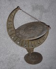 Vintage 1985 Whitehall Sun moon Clock sundial French Bronze Aluminum