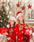 6x8ft Christmas Backdrop - Wood Floor Winter Snow Xmas Tree Gift Family Party   