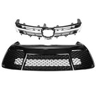 Front Bumper Cover upper Lower Grille For 2015 2016 2017 Toyota Camry