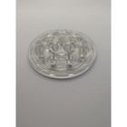 Vtg 16 Hole Clear Glass Flower Frog 5 25  Arrangement Holder Floral Centerpiece