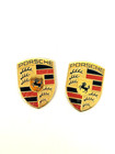 2 Pcs Decorative Aluminum Emblem Sticker For Porsche