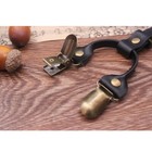 Mens Genuine Leather Adjustable Wedding Party Suspenders Y-back Clip-on Braces