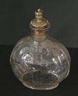 Vintage Holy Water Glass Bottle With Dispenser Stopper