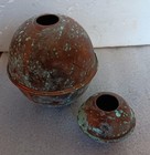 Lightning Rod Balls Copper Pair  Roof Home Cabin Decor