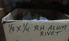 200 Lot 1 8  X 1 4  Aluminium Round Head Solid Rivets Knurled Shanks