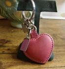 Coach Ombre Leather Heart   Coach Tag Key Chain Ring Bag Purse Charm