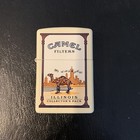 Zippo Vintage 1998 Camel State Illinois Cream Matte Lighter   Matching Hardpack
