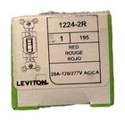 Leviton 1224-2r Red Toggle Switch 20a 120 277v Ac Industrial Grade