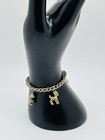 Vintage 1964 Walt Disney Productions Gold Tone Enamel Bambi Charm Bracelet 5 5   