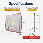 Baseball Practice Net 7x7 Ft Hitting Pitching Batting Training Net Set With Tee