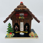 Vintage German Weather House Thermometer Barometer Wall Hanging 6    Tall 