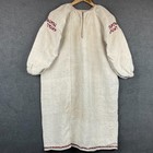 Antique Hand Embroidered Peasant Dress Ukrainian Vyshyvanka Handwoven Linen