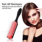 9-rows Detangling Hair Brush Denman Detangler Hairbrush Scalp Massager Straight