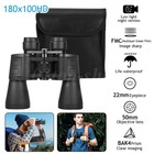 180x100 Hd Military Zoom Powerful Binoculars Day low Night Optics Hunting   Case