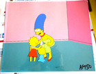 1990s Simpsons Marge Lisa Maggie Fox Original Production Cel Bart Homer