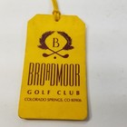 The Broadmoor Golf Club Golf Bag Tag Colorado Springs  Co Yellow Vintage
