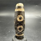 Vintage Old Tibetan 3 Eyes Agate Stone Dzi Bead Amulet