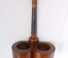 Vintage Romweber Federal Style Wooden Hanging Wall Shelf With 2 Holders  1950