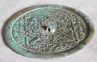 Ancient Chinese Bronze Hand Mirror Song Dynasty C 1100 Ad Archaic Diamond Design