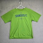 Seattle Sounders Fc Jersey Men L Green Adidas Climalite Raglan Sleeve Mls Soccer