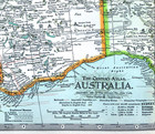 1897 Century Map Australia Sydney Melbourne Adelaide Tasmania Brisbane Newcastle
