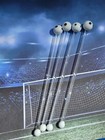 Set Of 4 Glass Soccer Ball Cocktail Swizzle Stir  Sticks Drink Stirrers 8 l