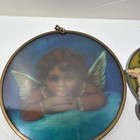 Vintage Window Stained Glass   Plastic Pictures Art Lot Sun Catchers Lot Of 5