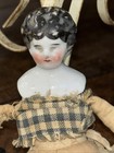 Small 6 5  Antique German China Head 1860 Civil War Era Flat Head Top Doll
