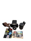Nikon Em Slr Film Camera Kit Black W  50mm   135mm Lenses  Flash  Bag  Manuals
