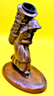 Sheaffer Figural Single Pen Desk Set- woman With Basket  Medium Point-restored