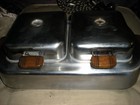 Vintage Heatmaster Double Waffle Iron Wood Handles