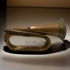 Vintage Brass Bugle Military Style Horn Decor Repair Project Patina 