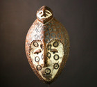 African Tribal Mask Wall Hanging Art Hand Carved Wood Sculpture Home Decor-g3925