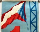 Original Vintage Poster Labor Day - 1st May -cold War -peace - Communism - 1960s