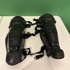 Rawlings Catchers Leg Guards Ages 9 To 12 Black With Navy Under Armour Knee Pads