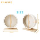 Hjlswxkq 12 In Large Silent Wooden Hamster Wheel   removable Washable Track