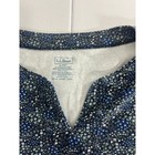 L l  Bean Women Blouse Size Large Petitie Blue Floral 