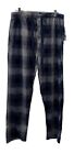 North 15 Men s Blue Plaid Flannel Pajama Lounge Pants Button Fly Nwt