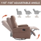 Manual Nursery Glider Swivel Rocker Recliner Chair  Rocking Chair Living Room